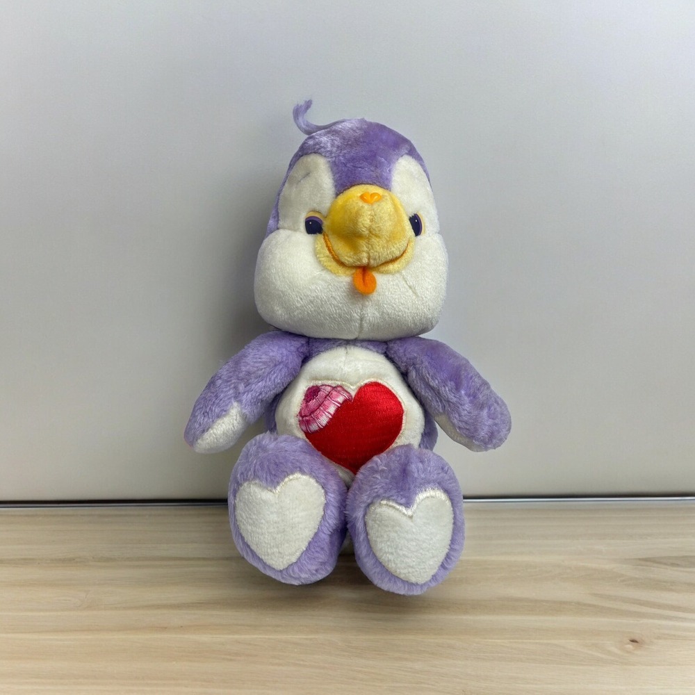 Vintage Care Bear Cousins Penguin Cozy Heart Plush 1984 Kenner